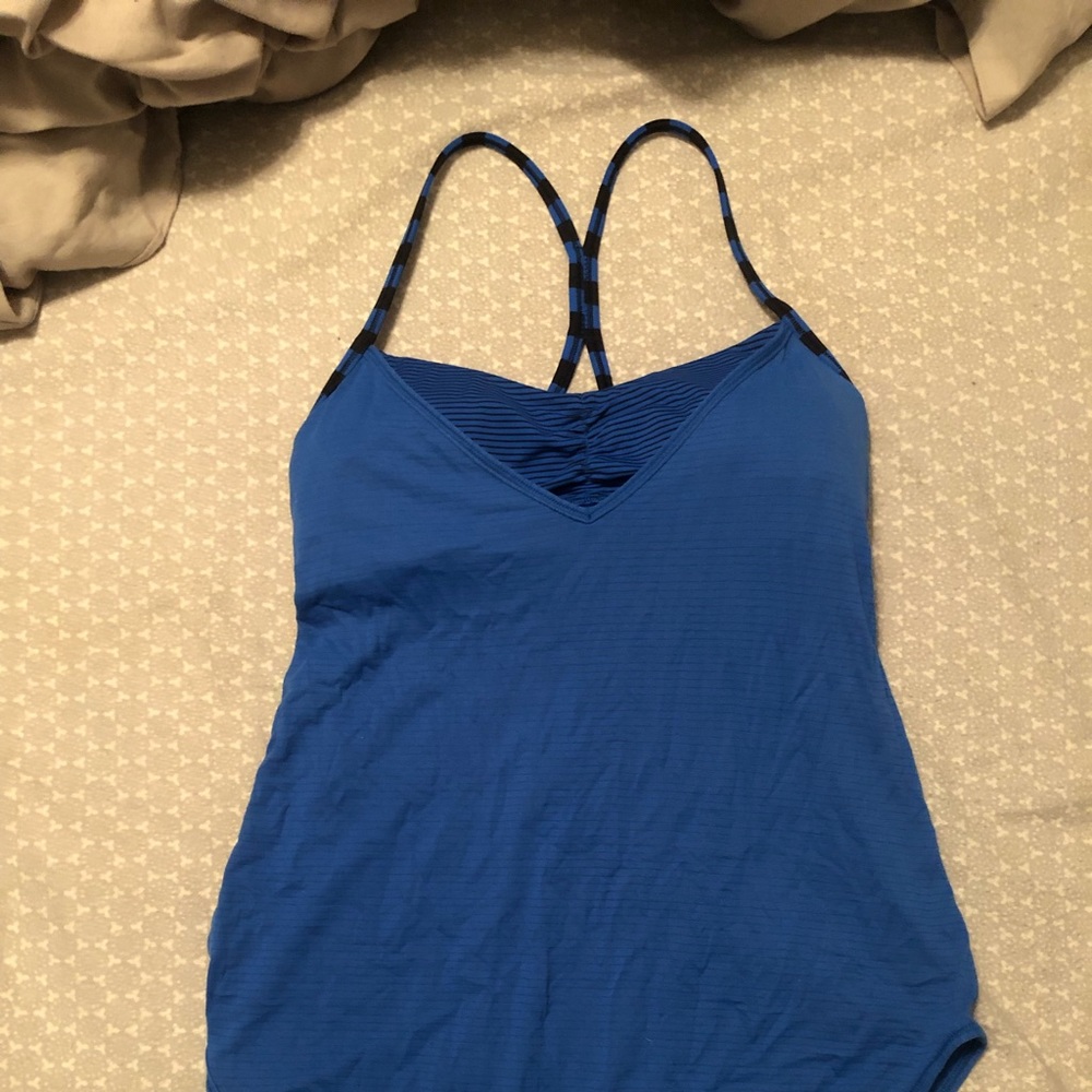 Blue lululemon tank top